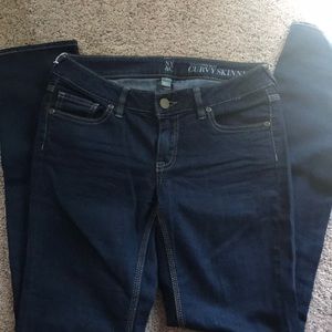 Lower waist curvy skinny jeans